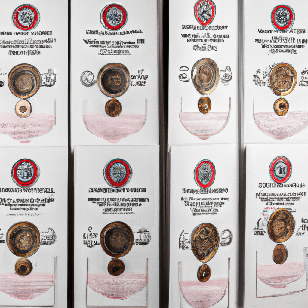 Canadian plumbing certificates and provincial licenses on a wall with embossed seals, signatures, and WSIB compliance card